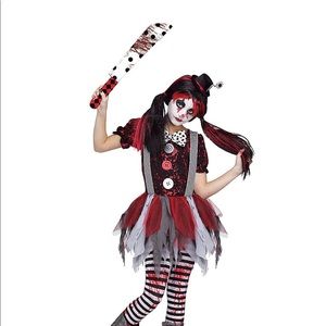 Girls Scary clown Halloween costume